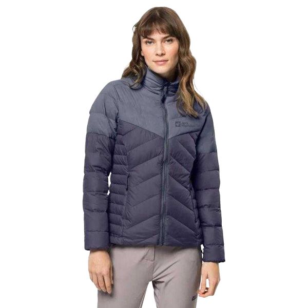 Damska Kurtka Puchowa Tundra. Niebieskie kurtki damskie Jack Wolfskin, m, bez wzorów, z materiału, z kapturem. Za 637.99 zł.