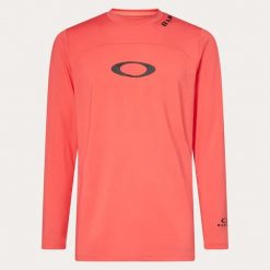 Koszulka rowerowa z długim rękawem męska Oakley FREE RIDE RC FOA405473-41I. Czerwone koszulki sportowe męskie Oakley, l, bez wzorów, z materiału, bez kołnierzyka, bez ramiączek, rowerowe. Za 185.73 zł.