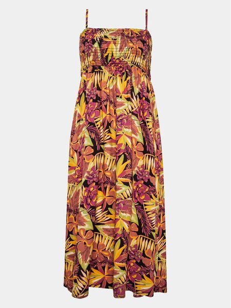 Roxy Sukienka letnia Remember Sun Wvsk ERJWK03146 Szary Slim Fit. Szare sukienki damskie Roxy, na lato, m, bez wzorów, z syntetyku, bez kołnierzyka, bez ramiączek. Za 169.99 zł.
