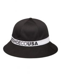 Kapelusz bucket dla Mężczyzn ZAMLA Czarny. Czarne czapki i kapelusze męskie DC Shoes, bez wzorów, z bawełny. Za 129.99 zł.
