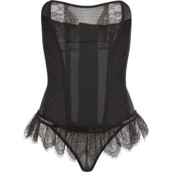 Gorset + stringi (2 części) bonprix czarny. Stringi damskie marki bonprix. Za 54.99 zł.