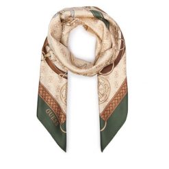 Chusta Guess. Brązowe szaliki i chusty damskie Guess, z aplikacjami. Za 194.99 zł.