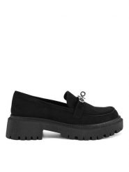 DeeZee Loafersy BBT-22663-1 Czarny. Czarne mokasyny damskie DeeZee, z materiału. Za 139.99 zł.
