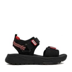 Sandały Hunter. Czarne sandały chłopięce Hunter, bez zapięcia. Za 149.99 zł.