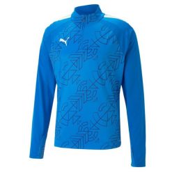 Sweatshirt 1/4 zip Puma teamLIGA Graphic. Niebieskie bluzy męskie Puma, bez wzorów, bez kaptura. W wyprzedaży za 180.15 zł.