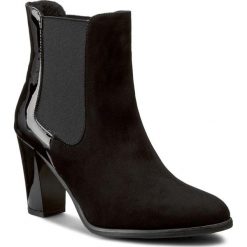 Botki SAGAN - 2805 Czarny Welur/Czarny Lakier. Botki damskie Sagan. W wyprzedaży za 249.00 zł.