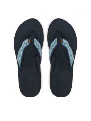 Teva Japonki Mush II 4198 Niebieski. Niebieskie klapki damskie Teva, bez wzorów, z materiału, bez obcasa. Za 159.99 zł.
