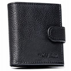 Portfel męski 4U Cavaldi 8834-4C czarny. Czarne portfele męskie 4U Cavaldi, bez wzorów, ze skóry ekologicznej. Za 29.99 zł.