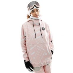 Kurtka snowboardowa damska W1-W Lapland. Czerwone kurtki damskie SIROKO, bez wzorów, z softshellu, bez kaptura, narciarskie. W wyprzedaży za 294.95 zł.