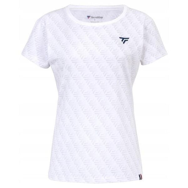 Koszulka tenisowa damska Tecnifibre Graphic Stretch. Białe t-shirty damskie TECNIFIBRE, bez wzorów, sportowe, bez kołnierzyka. Za 169.00 zł.