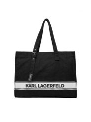 KARL LAGERFELD Torebka B1M46078 Czarny. Czarne torebki do ręki damskie KARL LAGERFELD, bez wzorów, z materiału, bez dodatków. Za 429.99 zł.