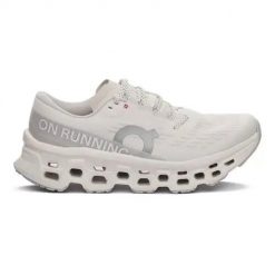 Buty do biegania damskie On Cloudmonster. Białe obuwie sportowe damskie On, bez wzorów, z materiału, do biegania. Za 1,289.99 zł.
