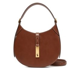 Torebka Polo Ralph Lauren. Brązowe listonoszki damskie Polo Ralph Lauren, bez wzorów, bez dodatków. Za 2,499.00 zł.