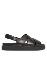 Clarks Sandały Aristella Sun 26181255 Czarny. Czarne sandały damskie Clarks, bez wzorów, ze skóry, bez obcasa, na płaskiej podeszwie, bez zapięcia. Za 319.99 zł.