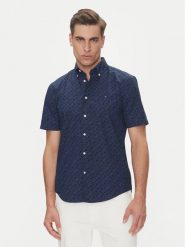 Tommy Hilfiger Koszula MW0MW38954 Granatowy Regular Fit. Niebieskie koszule męskie Tommy Hilfiger, m, bez wzorów, z bawełny, bez kołnierzyka, bez ramiączek. Za 319.99 zł.