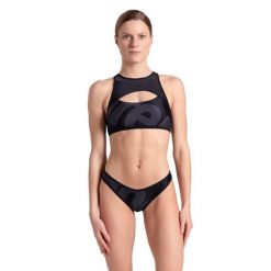 Strój kąpielowy damski dwuczęściowy kostium na basen Arena Logo Brassiere. Czarne bikini damskie Arena, s, bez wzorów. Za 199.99 zł.