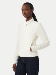 Tommy Hilfiger Kurtka przejściowa WW0WW51095 Kremowy Regular Fit. Białe kurtki damskie Tommy Hilfiger, xxs, bez wzorów, z syntetyku, bez kaptura. Za 949.99 zł.