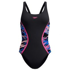 Damski strój kąpielowy Speedo. Czarne kostiumy jednoczęściowe damskie Speedo, xl, bez wzorów, z materiału, klasyczne, moda ciążowa, do pływania. Za 247.50 zł.