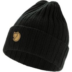 FJALLRAVEN Czapka Byron Hat black. Czarne czapki i kapelusze męskie Fjällräven, bez wzorów, z dzianiny, klasyczne. Za 249.50 zł.
