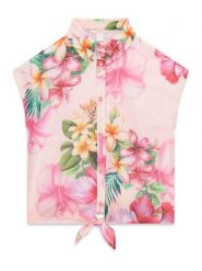 Guess Koszula J6GH00 WA2T0 Różowy Regular Fit. Czerwone bluzki dla dziewczynek Guess, z aplikacjami, z syntetyku, bez kołnierzyka, bez ramiączek. Za 209.99 zł.