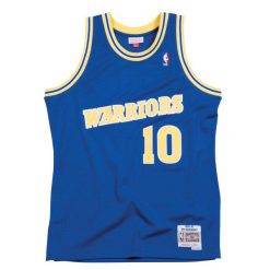 Jersey Golden State Warriors 1990-91 Tim Hardaway. Niebieskie koszulki sportowe męskie Mitchell & Ness, bez wzorów, z jersey, bez kołnierzyka, bez ramiączek, do koszykówki. Za 517.00 zł.