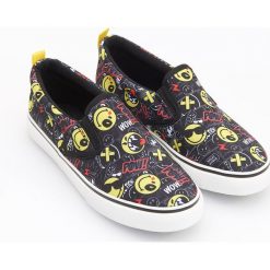Tenisówki typu slip on - smiley company - Czarny. Buty sportowe chłopięce marki Reserved. W wyprzedaży za 49.99 zł.