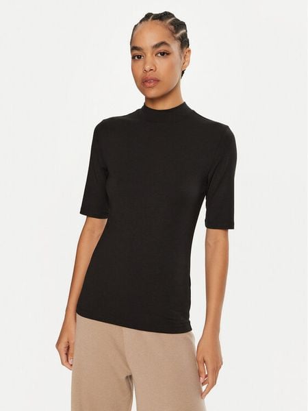 Calvin Klein Bluzka K20K207744 Czarny Regular Fit. Czarne bluzki damskie Calvin Klein, xs, bez wzorów, z syntetyku, bez kołnierzyka, bez ramiączek. Za 159.99 zł.