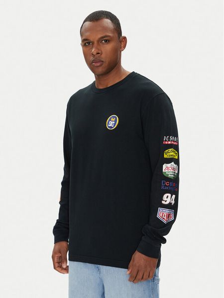 DC Shoes Longsleeve ADYZT05464 Czarny Regular Fit. Czarne bluzki z długim rękawem męskie DC Shoes, l, bez wzorów, z bawełny, bez kołnierzyka. Za 119.99 zł.