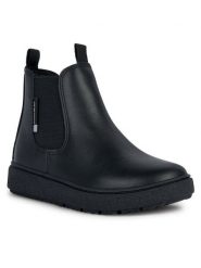 Geox Kozaki J Theleven Boy J36LDB 00043 C9999 M Czarny. Czarne buty zimowe chłopięce Geox, bez wzorów, ze skóry, bez zapięcia. Za 349.99 zł.
