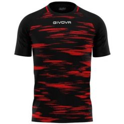 Givova Pixel koszulka sportowa czarno-czerwona L. Czarne koszulki sportowe męskie Givova, l, bez wzorów, bez kołnierzyka, bez ramiączek, do piłki nożnej. Za 140.99 zł.