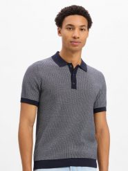 JOOP! dzianinowa koszulka polo Mężczyźni Bawełna (100%) niebieski, M. Niebieskie koszulki polo męskie JOOP!, m, bez wzorów, z bawełny, bez kołnierzyka, bez ramiączek. Za 649.95 zł.