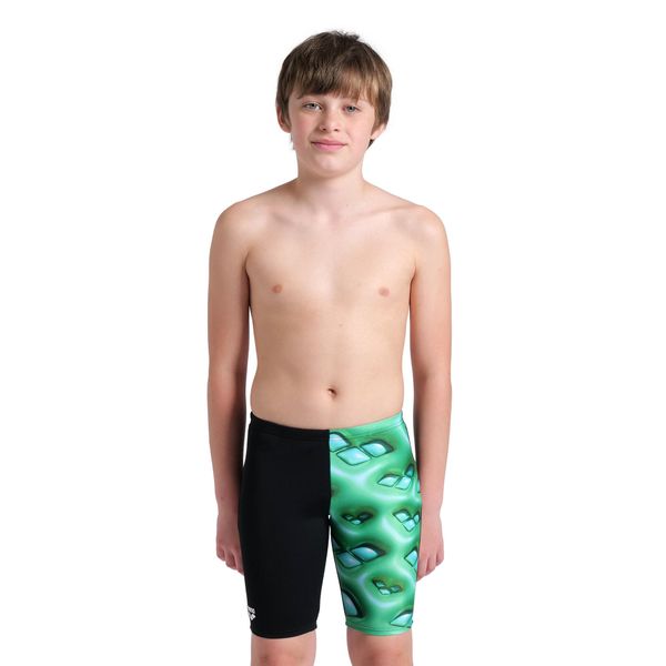 Spodenki Treningowe Pływackie Arena Logo Graphic Swim Jammer Junior. Czarne kąpielówki dla chłopców Arena, bez wzorów. Za 97.65 zł.