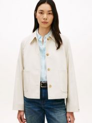 Tommy Hilfiger Kurtka Kobiety Bawełna beżowy, M. Brązowe kurtki damskie Tommy Hilfiger, m, bez wzorów, z bawełny, bez kaptura. Za 649.95 zł.