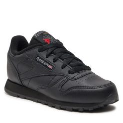 Sneakersy Reebok. Czarne półbuty dziewczęce Reebok, bez wzorów, bez zapięcia. Za 169.99 zł.