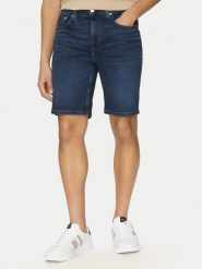 Tommy Hilfiger Szorty jeansowe Brooklyn MW0MW39196 Granatowy Slim Fit. Niebieskie szorty męskie Tommy Hilfiger, m, bez wzorów, z bawełny. Za 229.99 zł.