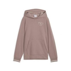 Młodzieżowa bluza z kapturem PUMA Class o luźnym kroju PUMA. Brązowa bluzy damskie Puma, m, bez wzorów, z bawełny, z kapturem. Za 199.00 zł.