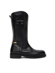 Elisabetta Franchi Kozaki F4-A6E-0449 Czarny. Czarne buty zimowe dziewczęce Elisabetta Franchi, bez wzorów, ze skóry, bez zapięcia. Za 1,259.00 zł.