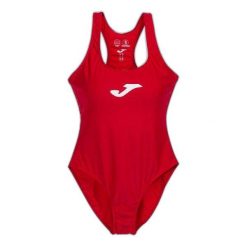 Damski kostium kąpielowy Joma Shark. Czerwone kostiumy jednoczęściowe damskie Joma, s, bez wzorów, z materiału, klasyczne, do pływania. Za 62.64 zł.