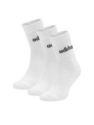 Adidas Skarpety długie C-HT3455 3-PACK Biały. Białe skarpety damskie Adidas, bez wzorów, z bawełny. Za 49.99 zł.