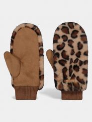 Rękawiczki Damskie Barts Fur Mitts. Brązowe rękawiczki damskie Barts, bez wzorów, z dzianiny, sportowe. Za 249.00 zł.