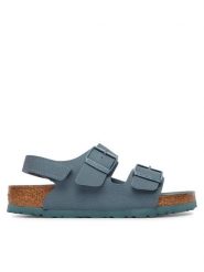 Birkenstock Sandały Milano As 1031669 D Niebieski. Niebieskie sandały chłopięce Birkenstock, ze skóry, bez zapięcia. Za 319.99 zł.