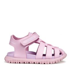 Sandały Geox. Czerwone sandały dziewczęce Geox, bez zapięcia. Za 209.99 zł.