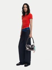 Desigual Torebka Half Logo Trokel 25WAXPAQ Brązowy. Brązowe torebki do ręki damskie Desigual, bez wzorów, ze skóry, bez dodatków. Za 219.99 zł.