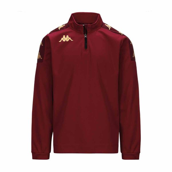 Kurtka z dresu Kappa Gassolo. Czerwone bluzy męskie Kappa, bez wzorów, z dresówki, sportowe, bez kaptura. Za 246.50 zł.