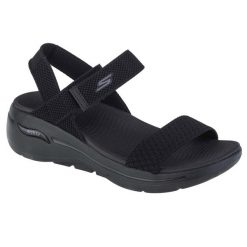Sandały damskie, Go Walk Arch Fit Sandal - Polished. Czarne obuwie sportowe damskie Skechers, bez wzorów, trekkingowe, Skechers Sport. Za 279.99 zł.