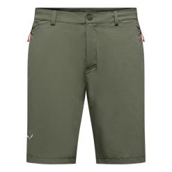 Szorty kompresyjne Salewa Puez Talveno DST. Zielone szorty męskie Salewa, s, bez wzorów, z materiału. Za 379.99 zł.