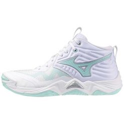 Buty Do Siatkówki Mizuno But Wave Momentum Elite Mid W Damskie. Niebieskie obuwie sportowe damskie Mizuno, bez wzorów, z materiału, do siatkówki, mizuno wave. Za 700.15 zł.