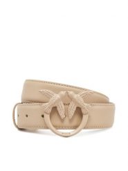 PINKO Pasek Damski Love Berry H3 Belt PE 25 PLT01 100125 A1K2 Beżowy. Brązowe paski damskie Pinko, bez wzorów, ze skóry. Za 339.99 zł.