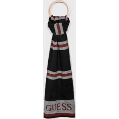 Guess Jeans - Szalik. Czarne szaliki męskie Guess Jeans, z dzianiny. Za 229.90 zł.