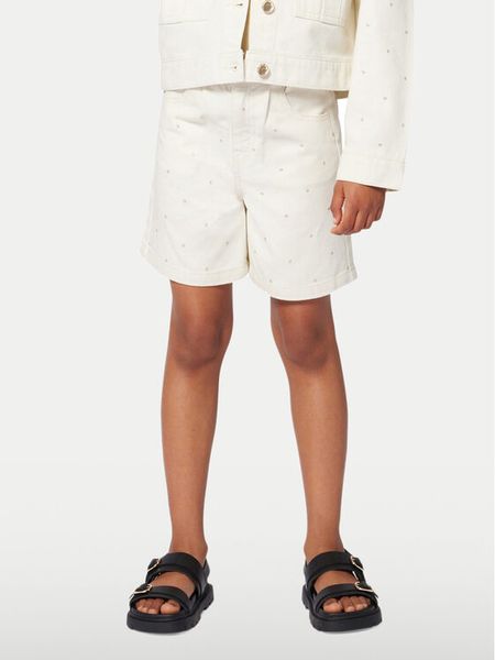 Michael Kors Szorty jeansowe R30341 S Écru Regular Fit. Białe spodenki dla dziewczynek Michael Kors, bez wzorów, z bawełny. Za 289.99 zł.